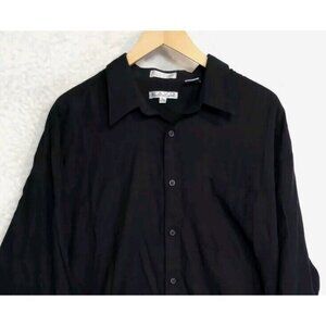 Pavo By Lastrada Button-up Shirt Long Sleeve Men's XL 17-17.5 Rayon Polyester